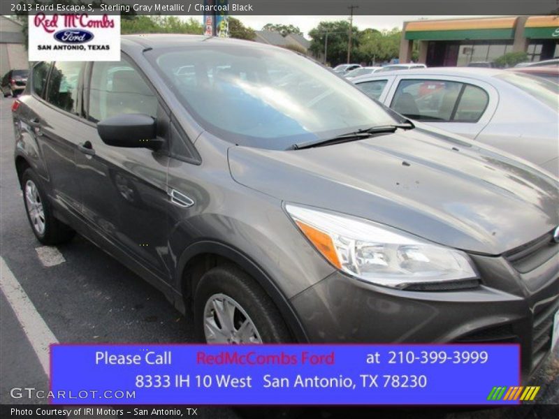 Sterling Gray Metallic / Charcoal Black 2013 Ford Escape S