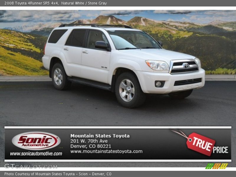 Natural White / Stone Gray 2008 Toyota 4Runner SR5 4x4