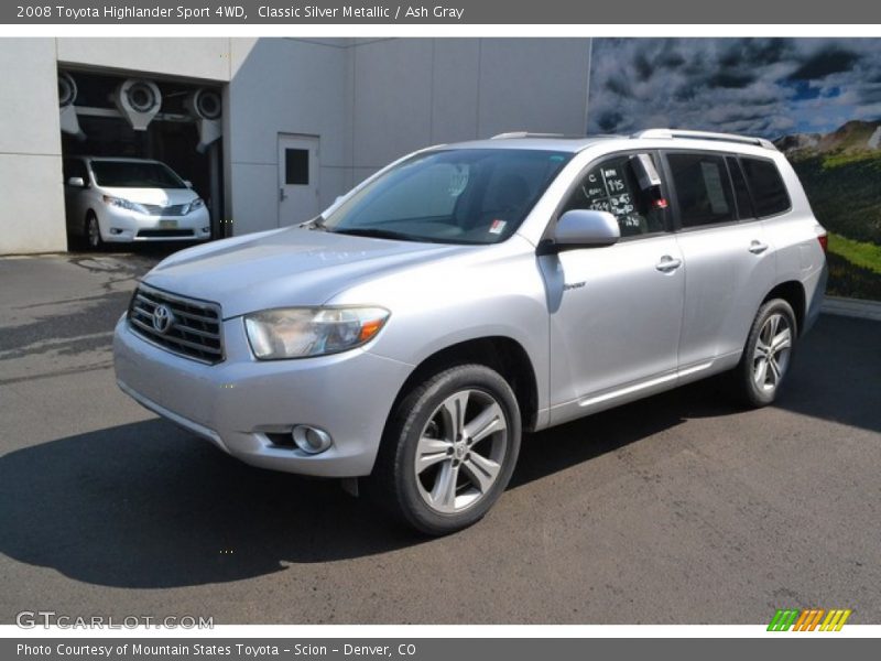 Classic Silver Metallic / Ash Gray 2008 Toyota Highlander Sport 4WD