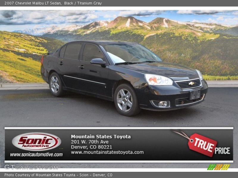 Black / Titanium Gray 2007 Chevrolet Malibu LT Sedan