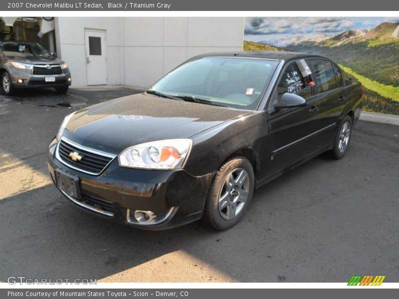 Black / Titanium Gray 2007 Chevrolet Malibu LT Sedan