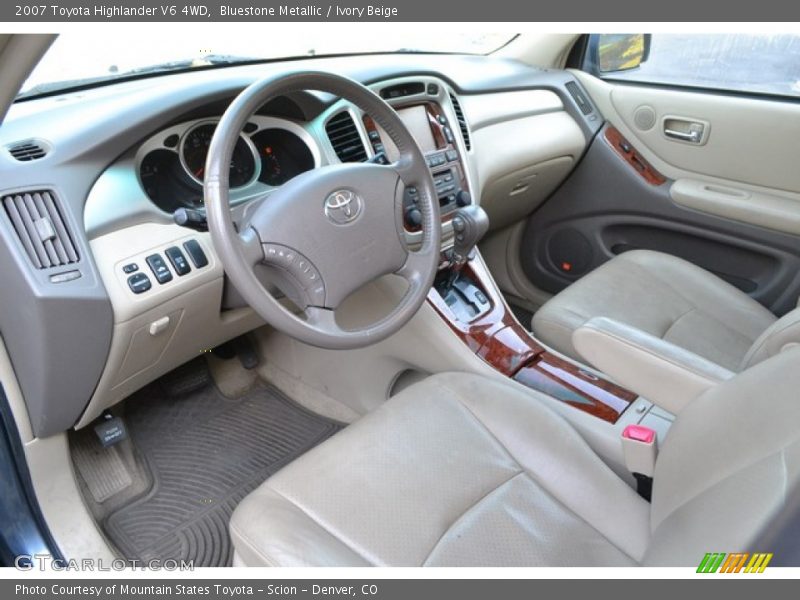  2007 Highlander V6 4WD Ivory Beige Interior