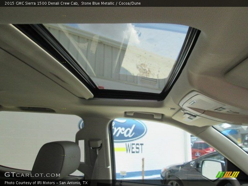 Stone Blue Metallic / Cocoa/Dune 2015 GMC Sierra 1500 Denali Crew Cab