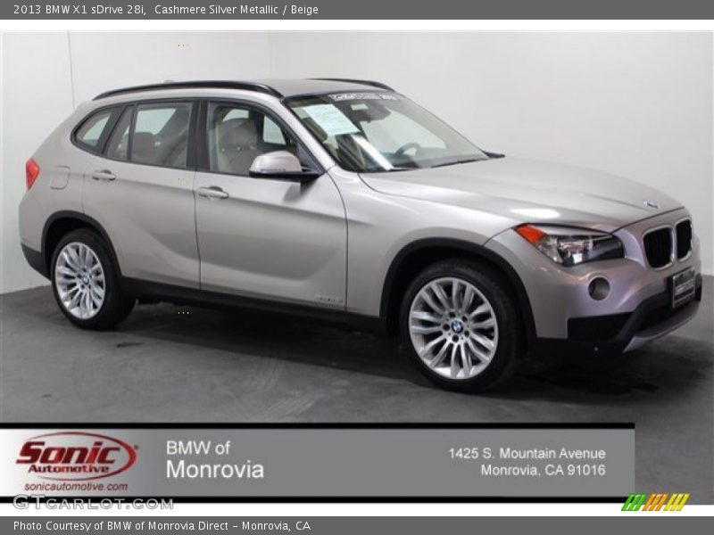 Cashmere Silver Metallic / Beige 2013 BMW X1 sDrive 28i
