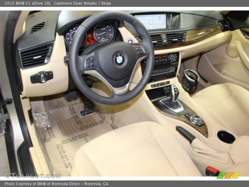 Cashmere Silver Metallic / Beige 2013 BMW X1 sDrive 28i