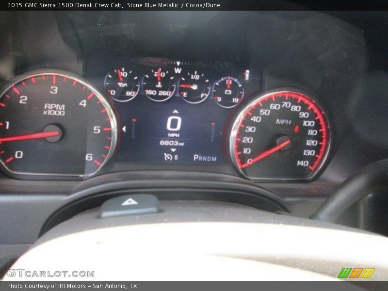 Stone Blue Metallic / Cocoa/Dune 2015 GMC Sierra 1500 Denali Crew Cab