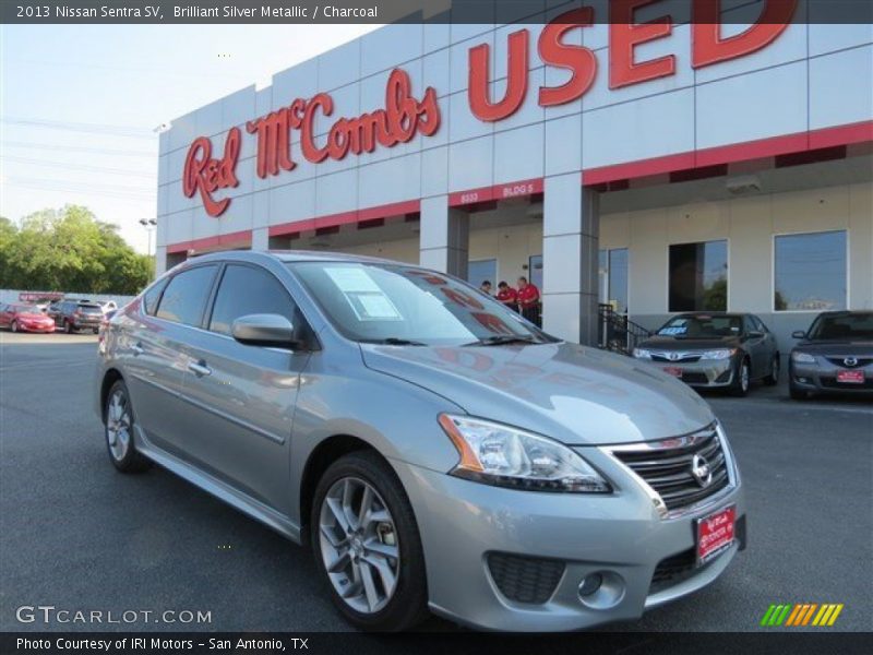 Brilliant Silver Metallic / Charcoal 2013 Nissan Sentra SV