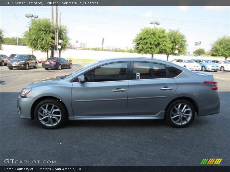 Brilliant Silver Metallic / Charcoal 2013 Nissan Sentra SV