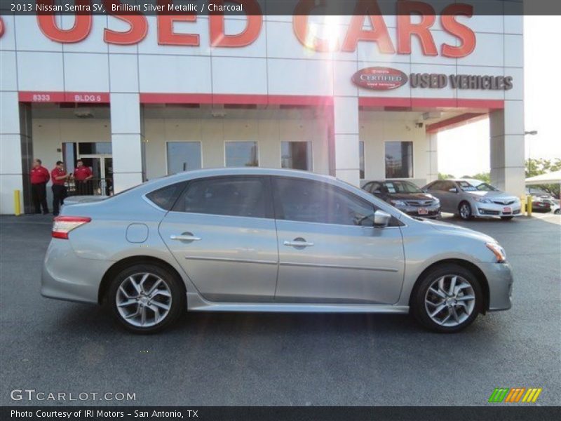 Brilliant Silver Metallic / Charcoal 2013 Nissan Sentra SV