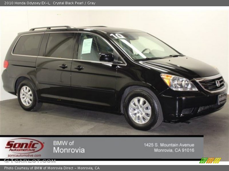 Crystal Black Pearl / Gray 2010 Honda Odyssey EX-L