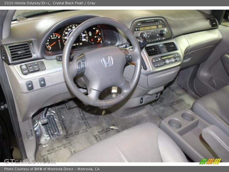 Crystal Black Pearl / Gray 2010 Honda Odyssey EX-L
