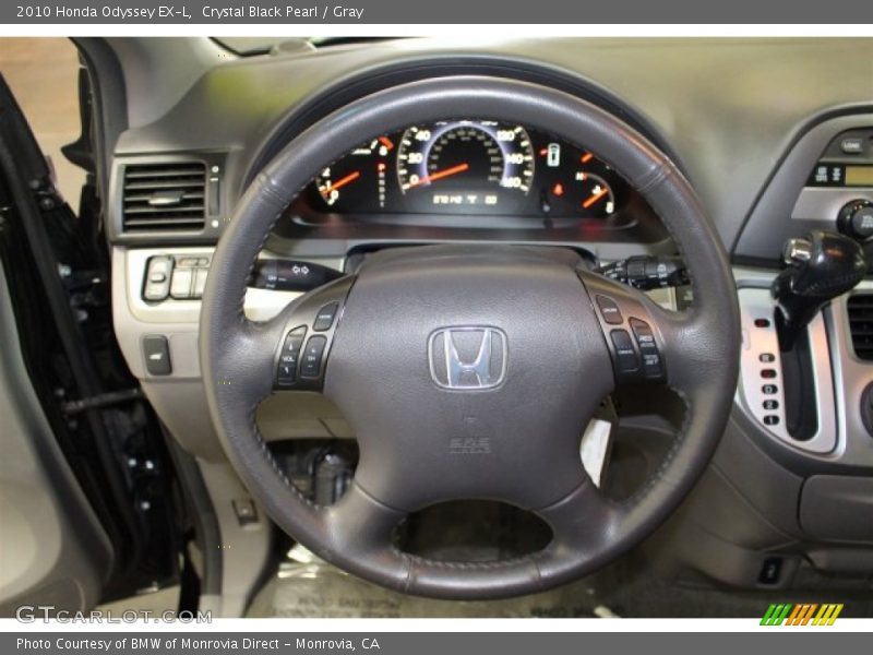 Crystal Black Pearl / Gray 2010 Honda Odyssey EX-L