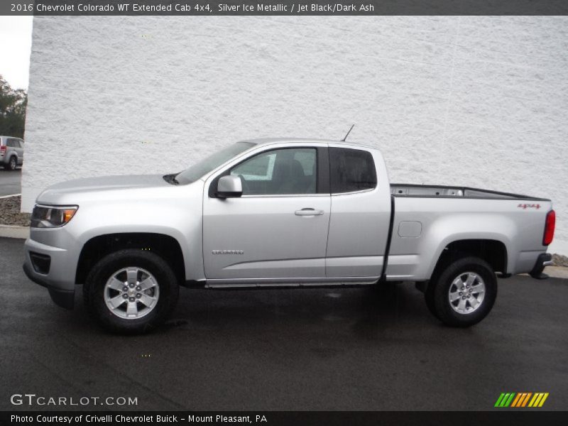  2016 Colorado WT Extended Cab 4x4 Silver Ice Metallic