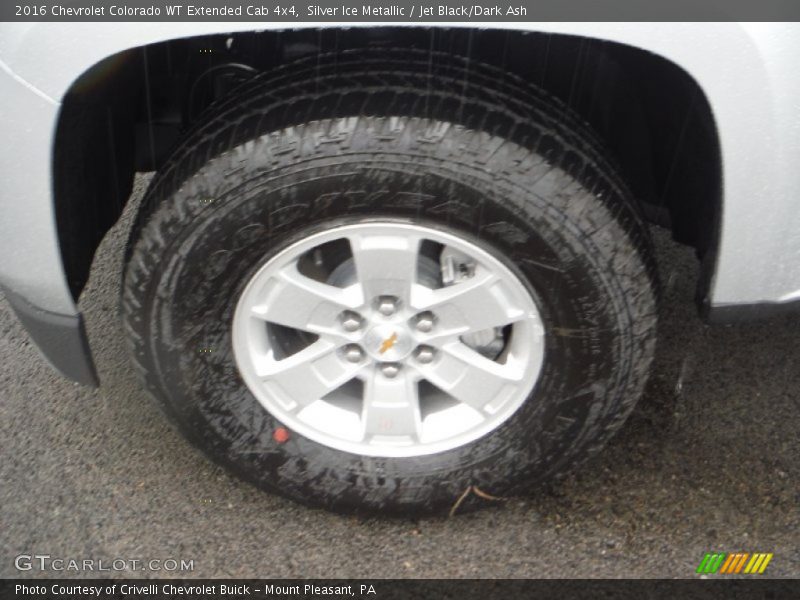 Silver Ice Metallic / Jet Black/Dark Ash 2016 Chevrolet Colorado WT Extended Cab 4x4