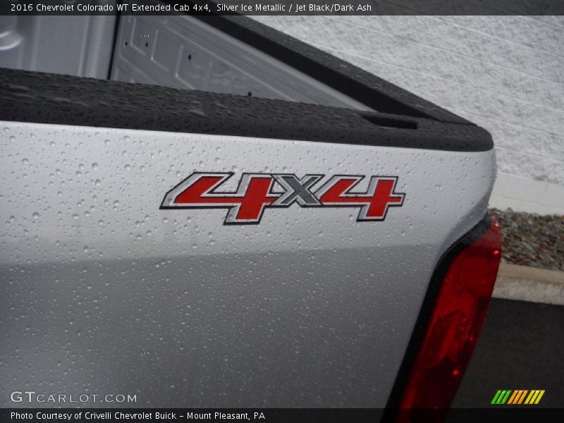 Silver Ice Metallic / Jet Black/Dark Ash 2016 Chevrolet Colorado WT Extended Cab 4x4