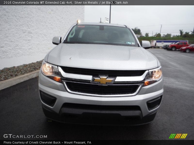 Silver Ice Metallic / Jet Black/Dark Ash 2016 Chevrolet Colorado WT Extended Cab 4x4