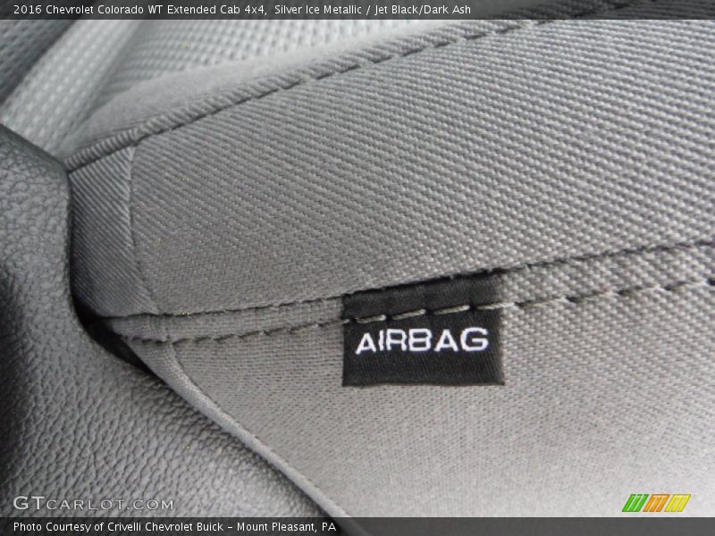 Silver Ice Metallic / Jet Black/Dark Ash 2016 Chevrolet Colorado WT Extended Cab 4x4