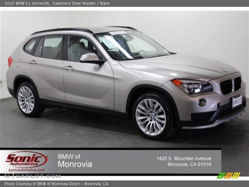 Cashmere Silver Metallic / Black 2015 BMW X1 sDrive28i