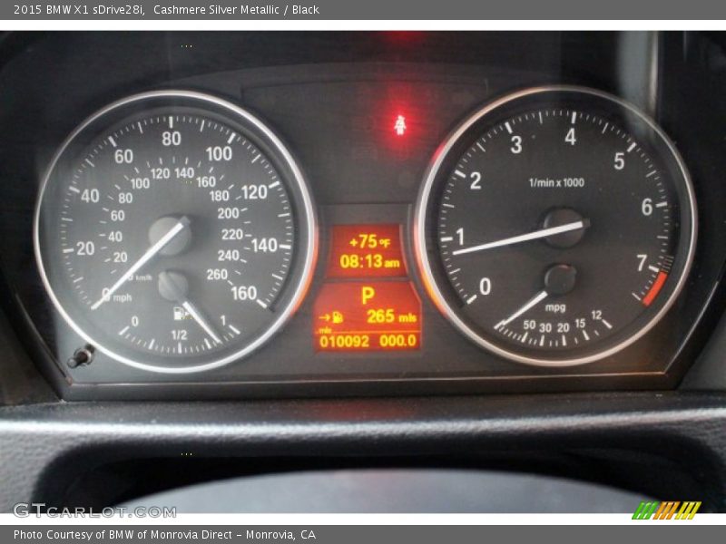 Cashmere Silver Metallic / Black 2015 BMW X1 sDrive28i