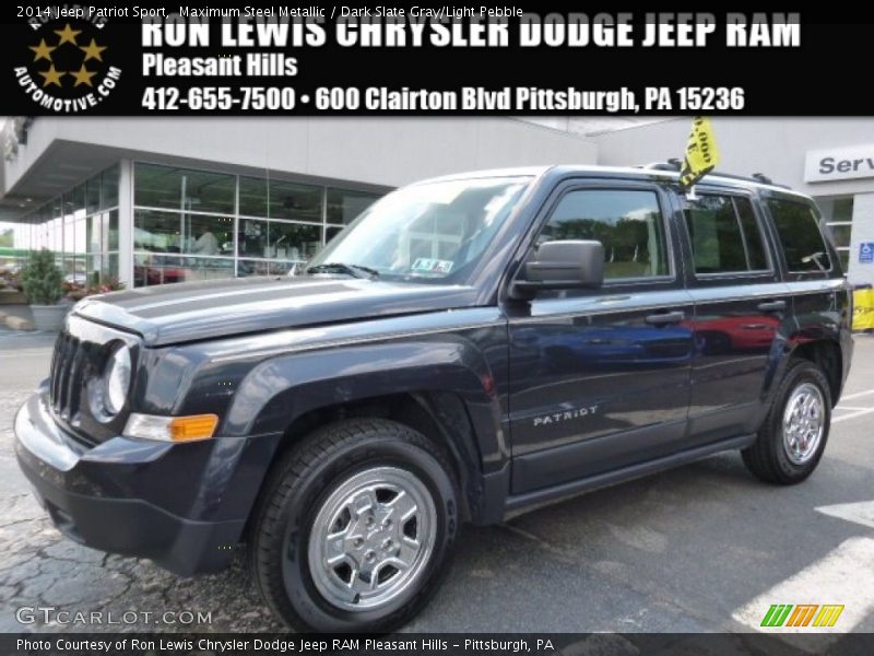 Maximum Steel Metallic / Dark Slate Gray/Light Pebble 2014 Jeep Patriot Sport