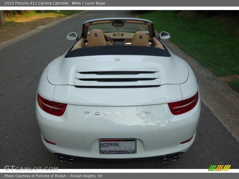 White / Luxor Beige 2013 Porsche 911 Carrera Cabriolet