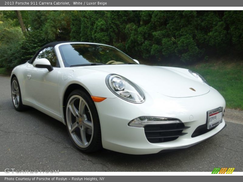 White / Luxor Beige 2013 Porsche 911 Carrera Cabriolet