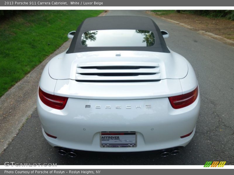 White / Luxor Beige 2013 Porsche 911 Carrera Cabriolet