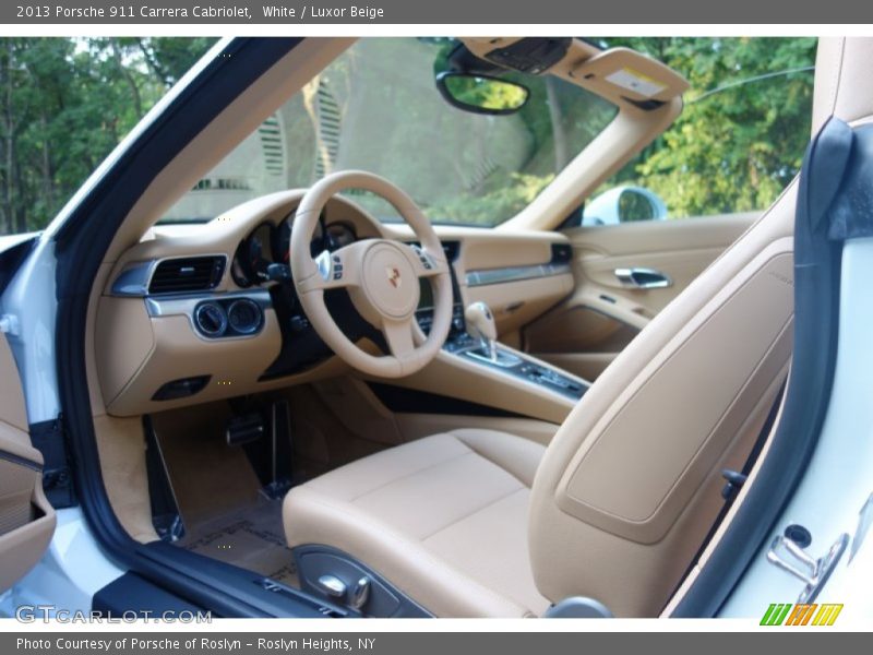 White / Luxor Beige 2013 Porsche 911 Carrera Cabriolet