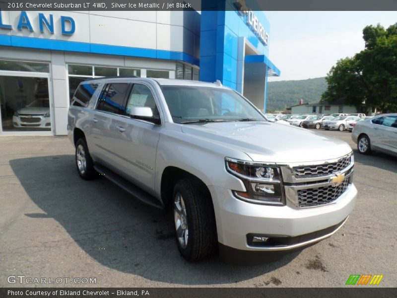 Silver Ice Metallic / Jet Black 2016 Chevrolet Suburban LT 4WD