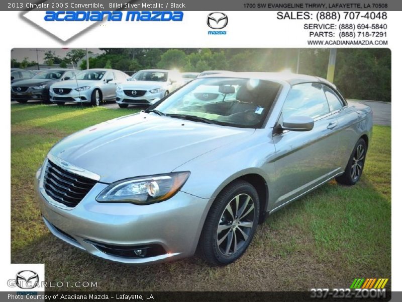 Billet Silver Metallic / Black 2013 Chrysler 200 S Convertible