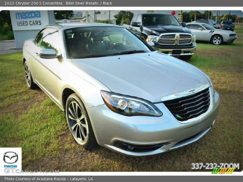 Billet Silver Metallic / Black 2013 Chrysler 200 S Convertible