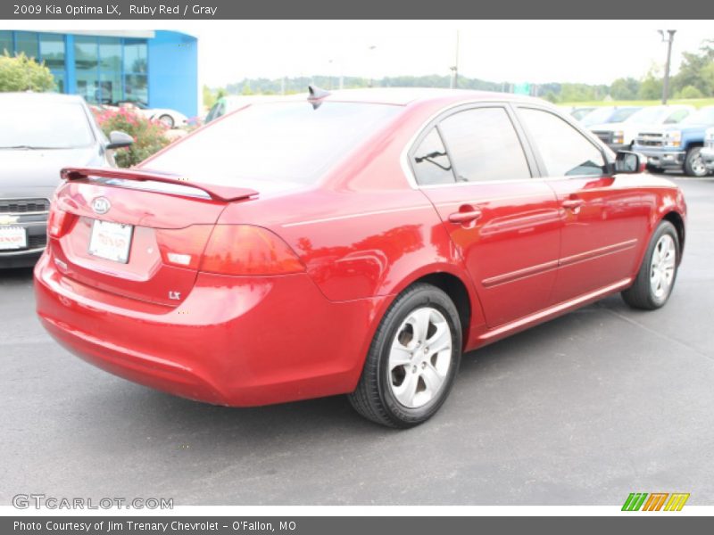 Ruby Red / Gray 2009 Kia Optima LX