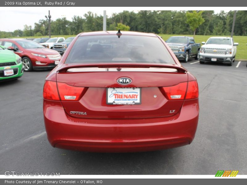 Ruby Red / Gray 2009 Kia Optima LX
