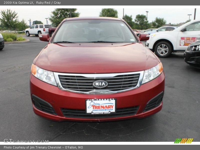 Ruby Red / Gray 2009 Kia Optima LX