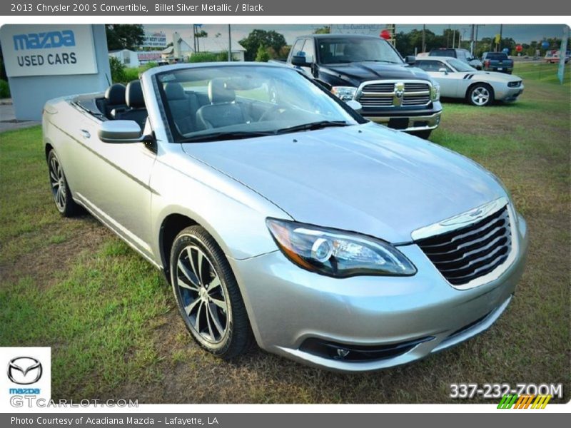 Billet Silver Metallic / Black 2013 Chrysler 200 S Convertible