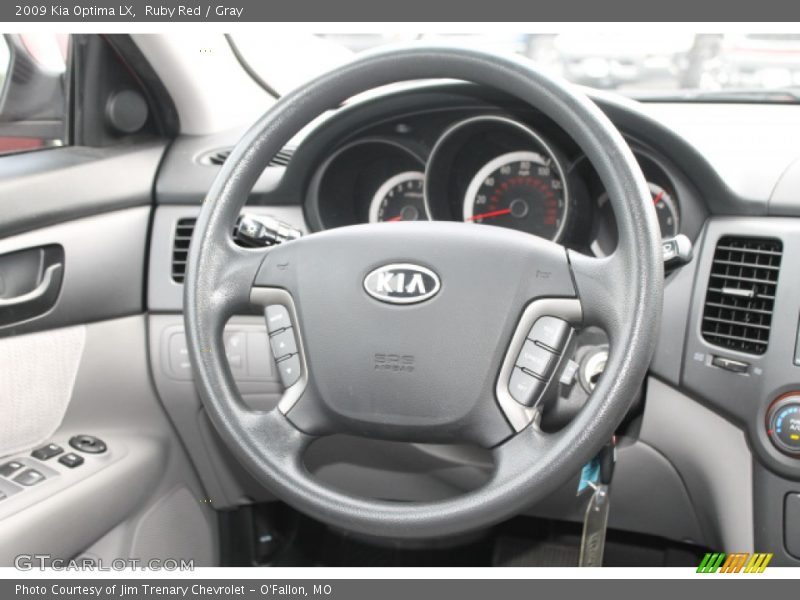 Ruby Red / Gray 2009 Kia Optima LX