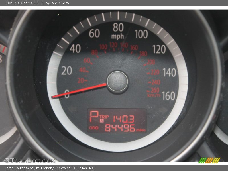 Ruby Red / Gray 2009 Kia Optima LX