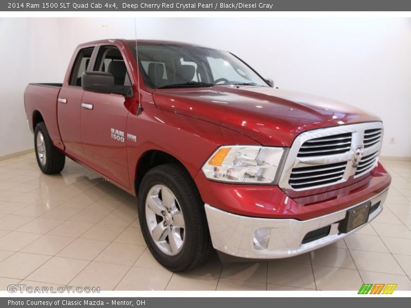 Deep Cherry Red Crystal Pearl / Black/Diesel Gray 2014 Ram 1500 SLT Quad Cab 4x4