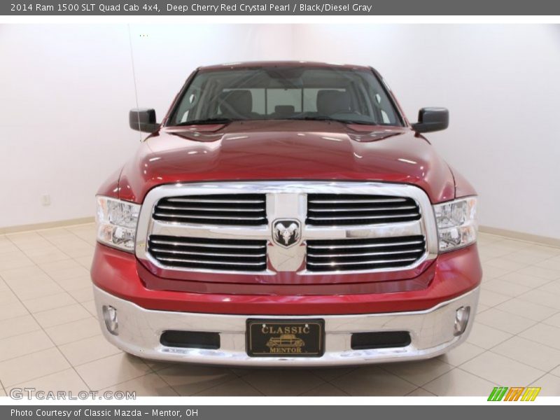 Deep Cherry Red Crystal Pearl / Black/Diesel Gray 2014 Ram 1500 SLT Quad Cab 4x4