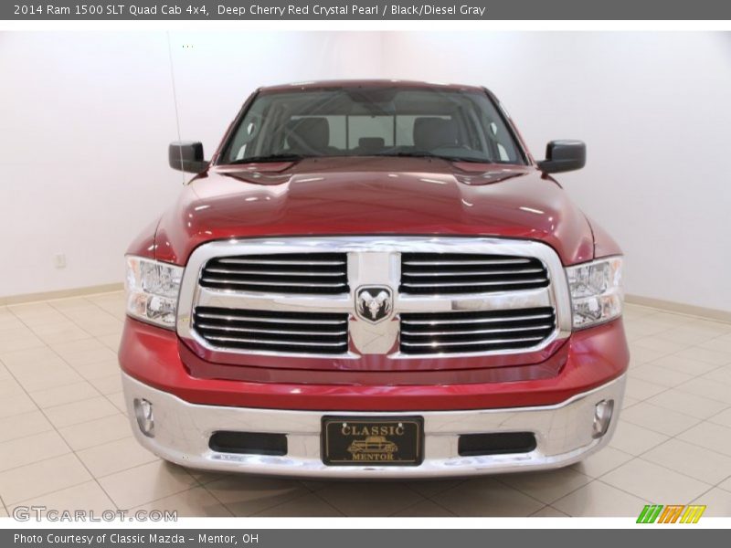 Deep Cherry Red Crystal Pearl / Black/Diesel Gray 2014 Ram 1500 SLT Quad Cab 4x4