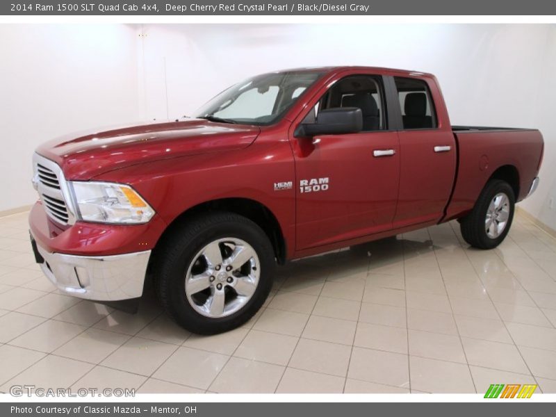 Deep Cherry Red Crystal Pearl / Black/Diesel Gray 2014 Ram 1500 SLT Quad Cab 4x4