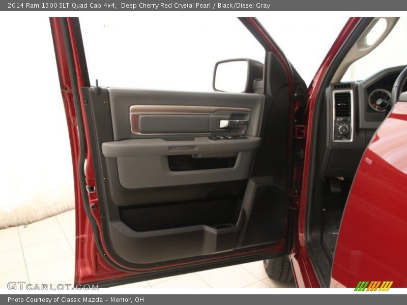 Deep Cherry Red Crystal Pearl / Black/Diesel Gray 2014 Ram 1500 SLT Quad Cab 4x4