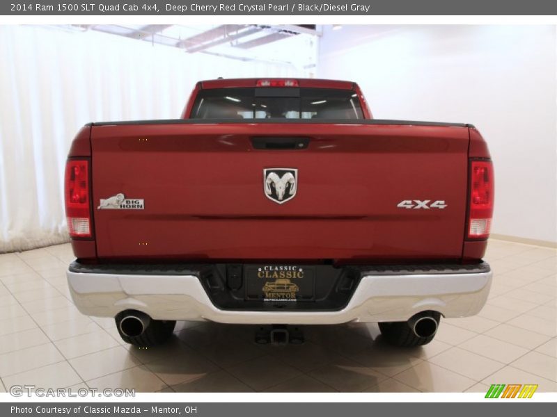 Deep Cherry Red Crystal Pearl / Black/Diesel Gray 2014 Ram 1500 SLT Quad Cab 4x4