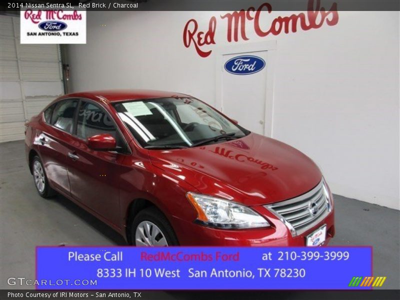 Red Brick / Charcoal 2014 Nissan Sentra SL
