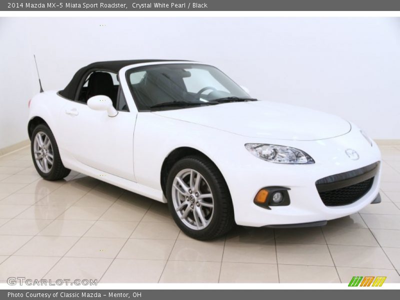 Crystal White Pearl / Black 2014 Mazda MX-5 Miata Sport Roadster