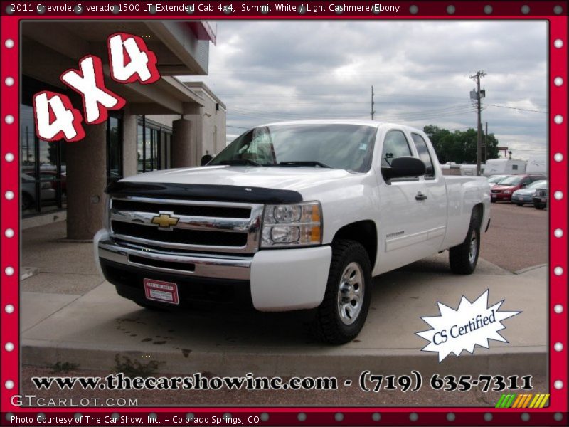 Summit White / Light Cashmere/Ebony 2011 Chevrolet Silverado 1500 LT Extended Cab 4x4