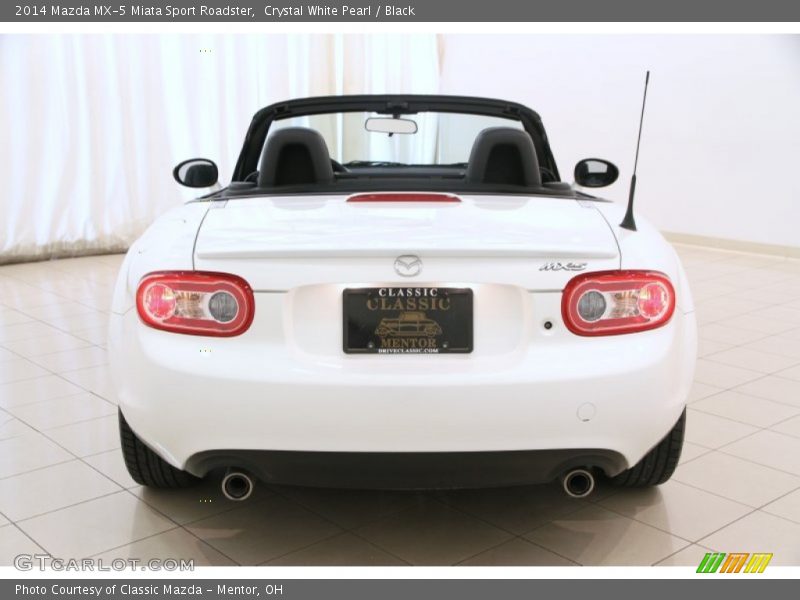 Crystal White Pearl / Black 2014 Mazda MX-5 Miata Sport Roadster