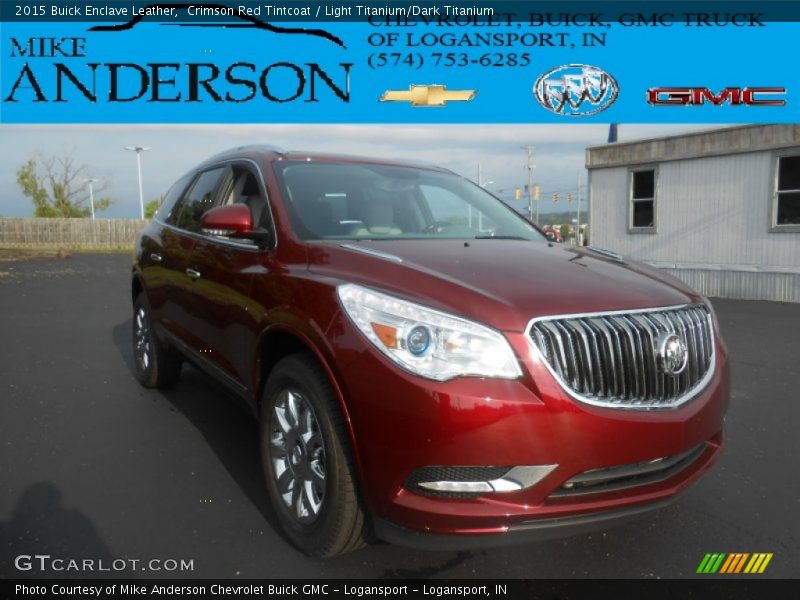 Crimson Red Tintcoat / Light Titanium/Dark Titanium 2015 Buick Enclave Leather