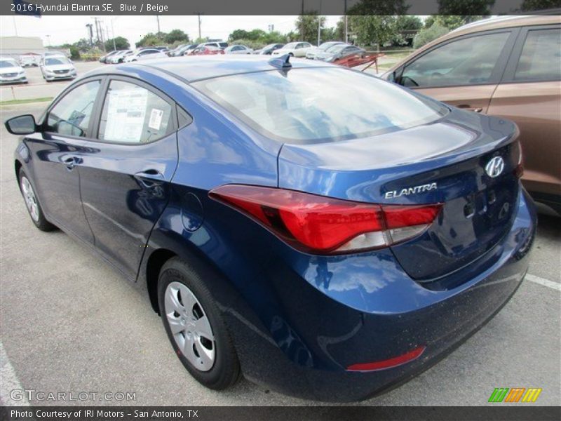 Blue / Beige 2016 Hyundai Elantra SE