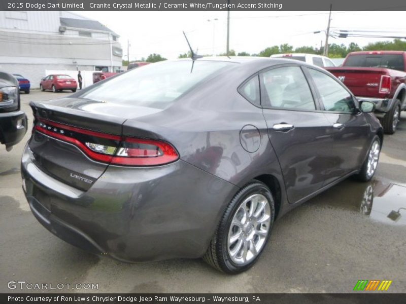 Granite Crystal Metallic / Ceramic White/Tungsten Accent Stitching 2015 Dodge Dart Limited